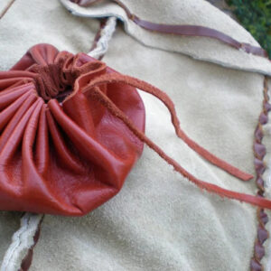 Homemade leather pouch and leather bag - Bourse en cuir et sac en cuir faits maison