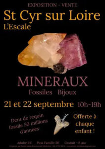 affiche exposition minéraux Saint-Cyr-sur-Loire septembre 2024