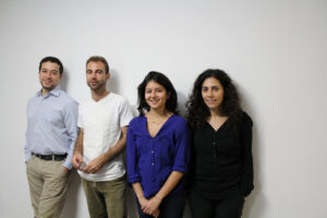 Three cofounders of KarmSolar: Ahmed Zahran, Xavier Auclair, Yumna Madi, and the Chief Financial Officer, Nayera El Sammaa - Trois co-fondateurs de KarmSolar, Ahmed Zahran, Xavier Auclair, Yumna Madi, et la Chief Financial Officer de KarmSolar, Nayera el Sammaa