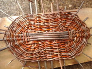 Willow weaving - Bottom part of a basket